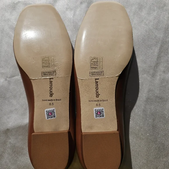 Larroude Maria Flats Shoes in Brown CaramelSz 8.5